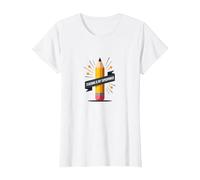 L'insegnamento è Il Mio superpotere: educatore ispiratore, Insegnante Maglietta, Donna, Bianco, 3XL