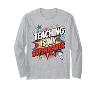 L'insegnamento è Il Mio superpotere Insegnante di Scuola elementare Maglia a Manica