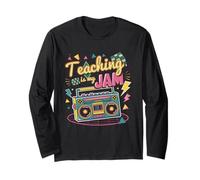 L'insegnamento è la mia marmellata Groovy retrò insegnante torna a scuola Maglia a Manica