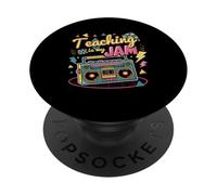 L'insegnamento è la mia marmellata Groovy retrò insegnante torna a scuola PopSockets PopGrip Adesivo