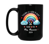 L'Insegnamento È Un'Opera Del Cuore Tazze Da Tè Ceramica Tazze Di Caffè Durevole Tazza Colazione Idea Regalo Per Colleghi Natale Regalo Ufficio 330ml