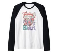 L'insegnamento è un'opera di Cuore Giornata Internazionale degli Insegnanti Maglia con Maniche Raglan