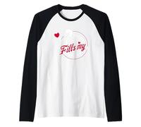 L'insegnamento Mi riempie Il Cuore Design dello Scheletro Maglia con Maniche Raglan