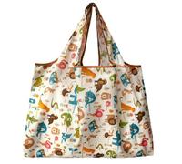 LinsLiliana - Borsa da viaggio pieghevole, grande, 50 x 66 cm, riutilizzabile, ad asciugatura rapida, resistente agli strappi, per shopping, viaggi, gite, morbida e leggera, Mini animali