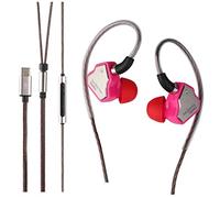 Linsoul 7 Hz Salnotes Zero HiFi 10 mm Dynamic Driver in-ear Earphone IEM with Metal Composite Diaframma Stainless Steel Faceplate Detachable 2Pin OFC Cable (Rose, with Mic, Type C)
