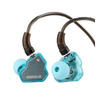 Linsoul 7Hz x Crinacle Zero:2, In Ear Monitor, IEM con Driver Dinamico Aggiornato da 10mm, Cuffie con Cavo, Auricolari per Videogiochi, con Cavo OFC per Musicisti(Con Mic, Blu)