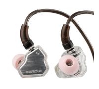 Linsoul 7Hz x Crinacle Zero:2, In Ear Monitor, IEM con Driver Dinamico Aggiornato da 10mm, Cuffie con Cavo, Auricolari per Videogiochi, con Cavo OFC per Musicisti(Con Mic, Argento)