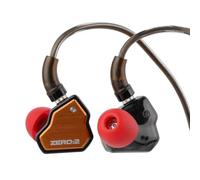 Linsoul 7Hz x Crinacle Zero:2, In Ear Monitor, IEM con Driver Dinamico Aggiornato da 10mm, Cuffie con Cavo, Auricolari per Videogiochi, con Cavo OFC per Musicisti(Senza Mic, Arancione)