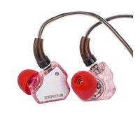 Linsoul 7Hz x Crinacle Zero:2, In Ear Monitor, IEM con Driver Dinamico Aggiornato da 10mm, Cuffie con Cavo, Auricolari per Videogiochi, con Cavo OFC per Musicisti(Senza Mic, Rosa)
