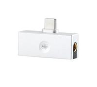 Linsoul Kiwi Ears Allegro Mini Portable DAC amplificatore per IEM (Argento) | uscita da USB C a 3,5/4,4 mm, con chip personalizzato, alta risoluzione 32bit/384 kHz, amplificatore per cuffie HiFi