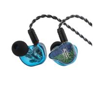 LINSOUL Kiwi Ears Forteza In Ear Monitor 1BA+2DD HiFi Cuffie con Cavo, IEM Hybrid Driver per Musicisti e Giocatori (Blu)