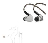Linsoul Kiwi Ears Halcyon cuffie IEM cablate HiFi con 1DD+3B MEMS+ Kiwi Ears S-Link Cavo IEM Type-C, Gaming DAC+DSP, Doppio Microfono