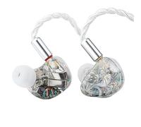 Linsoul Kiwi Ears Orchestra Lite Performance Custom 8BA in-Ear Monitor con Cavo Staccabile 4core 7N in Rame OFC Senza Ossigeno, Frontalino Artigianale per Musicista Audiofilo da Studio(Trasparente)