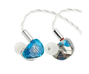 Linsoul Kiwi Ears Orchestra Lite Performance Custom 8BA in-Ear Monitor | con Cavo Staccabile 4core 7N in Rame OFC Senza Ossigeno Frontalino Artigianale per Musicista Audiofilo da Studio(Blu)