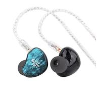 Linsoul Kiwi Ears Stardust IEM cablati HiFi ibridi 1DD+4BA | Suono bilanciato e articolato, piastra in alluminio aerospaziale per audiofili, musicisti e gamer (Nero, 3.5mm Senza Mic)