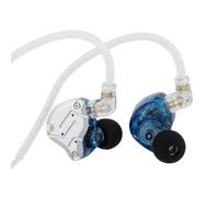 Linsoul KZ ZS10 Pro 4BA+1DD 5 driver in auricolari HiFi in metallo con frontalino in acciaio inox, cavo staccabile a 2 pin, With Mic, Blue