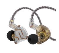 Linsoul KZ ZS10 Pro, 4BA+1DD 5 driver in ear monitor, auricolari cablati HiFi, auricolari da gioco, auricolari IEM ibridi con piastra frontale in acciaio inossidabile, cavo staccabile a 2 pin (con