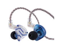 Linsoul KZ ZS10 Pro,In Ear Monitor con 4BA+1DD 5 Driver,Cuffie Cablate Hifi,Auricolari da Gaming con Mascherina in Acciaio Inossidabile,Cavo Staccabile per Musicisti(Senza Mic, Bagliore blu)
