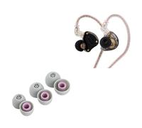 Linsoul KZ ZS10 Pro,In Ear Monitor con 4B 1DD 5 Driver,Cuffie Cablate Hifi + Kiwi Ears Flex Earbud Tips, puntali di ricambio in silicone IEM, 3 paia, taglia S/M/L