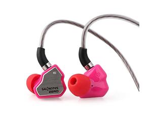 Linsoul Salnotes Zero HiFi - Auricolari in-ear con driver dinamico IEM da 10 mm, con diaframma composito in metallo, piastra frontale in acciaio inox, cavo OFC a 2 pin staccabile (rosa, senza