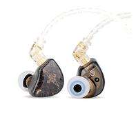 Linsoul TANGZU Wan'er S.G HiFi 10mm Driver dinamico PET Diaframma Cuffie In Ear, Cavo Staccabile da Incasso 2Pin OFC Intrecciato per Audiofili Musicista DJ(Nero, senza microfono)