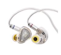 Linsoul TANGZU Wan'er S.G II in Ear Monitor, Cuffie HiFi Cablate, Auricolari Gaming IEM con Driver Dinamico da 10mm e Diaframma PET con Cavo OFC Staccabile 2Pin per DJ Audiofili(Bianco,3.5mm Con Mic)