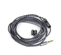 Linsoul Tripowin, Grace, cavo per auricolari in ear staccabile placcato argento senza ossigeno, in rame OFC, con microfono, per audiofili (2 pin)