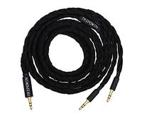 Linsoul Tripowin GranVia Cavo di Ricambio Audio ad Alta Purezza OFC Aggiornato per Cuffie,Lunghezza 1.5m,Doppia Spina da 3.5mm per HE4XX/HE-400i/HE400se/Goldplanar(Nero,3.5mm)