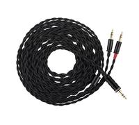 Linsoul Tripowin Nova Cavo per Cuffie IEM, per Cuffia Over-Ear, Cavi Ibrido Argento/OCC a 4 fili, 2M, Doppia Spina da 3.5mm a 3.5/4.4mm/XLR, per Musicisti e Audiofili (3.5mm, Nero)