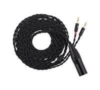 Linsoul Tripowin Nova Cavo per Cuffie IEM, per Cuffia Over-Ear, Cavi Ibrido Argento/OCC a 4 fili, 2M, Doppia Spina da 3.5mm a 3.5/4.4mm/XLR, per Musicisti e Audiofili (XLR, Nero)