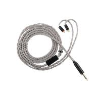 Linsoul Tripowin Zonie HiFi In-Ear Monitor Cable Aggiornamento, con Microfono Omni, Cavo SPC 16-Core Argento, Type-C/3.5mm, 1.25m SPC Cavo Senza Grovigli per Audiofili (3.5mm, MMCX)