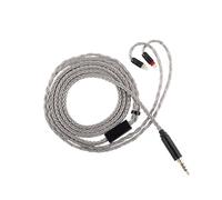 Linsoul Tripowin Zonie HiFi In-Ear Monitor Cable Aggiornamento, con Microfono Omni, Cavo SPC 16-Core Argento, Type-C/3.5mm, 1.25m SPC Cavo Senza Grovigli per Audiofili (3.5mm, 2PIN)