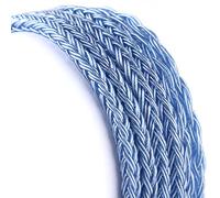 Linsoul Tripowin Zonie IEM Cavo, 16 Core Placcato Argento Cordoni Aggiornati, 1.25m SPC in Ear Monitor Cavi per 7hz Zero:2 Orchestra Lite Cadenza Hype4 Supermix4(Recessed 2pin,3.5mm)(Blu)