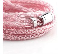 Linsoul Tripowin Zonie IEM Cavo, 16 Core Placcato Argento Cordoni Aggiornati, 1.25m SPC in Ear Monitor Cavi per 7hz Zero:2 Orchestra Lite Cadenza Hype4 Supermix4(MMCX,2.5mm)(Rosa)