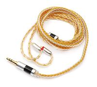 Linsoul Tripowin Zonie IEM Cavo, 16 Core Placcato Argento Cordoni Aggiornati, 1.25m SPC in Ear Monitor Cavi per 7hz Zero:2 Orchestra Lite Cadenza Hype4 Supermix4(2pin 0.78mm, 3.5mm)(Oro)