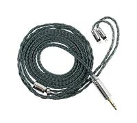 Linsoul Tripowin Zonie IEM Cavo, 16 Core Placcato Argento Cordoni Aggiornati, 1.25m SPC in Ear Monitor Cavi per 7hz Zero:2 Orchestra Lite Cadenza Hype4 Supermix4(2pin 0.78mm, 3.5mm)(Verde muschio)