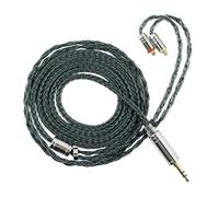 Linsoul Tripowin Zonie IEM Cavo, 16 Core Placcato Argento Cordoni Aggiornati, 1.25m SPC in Ear Monitor Cavi per 7hz Zero:2 Orchestra Lite Cadenza Hype4 Supermix4(MMCX,3.5mm)(Verde muschio)