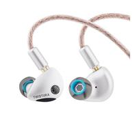Linsoul TWISTURA WoodNote Wood Diaphragm In Ear Monitor,Cuffie IEM a Doppio Magnete con Camera da 10mm,Cuffia di Monitoraggio di Qualità da Studio con Bocchini Filtranti Staccabili,Spine Sostituibili