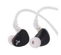 Linsoul WGZBLON SHU in Ear Monitor,Auricolari IEM HiFi con Doppio Driver Dinamico Chip DAC Professionale,Custodia in Lega di Zinco,Cavo Argento ad Alta Purezza per Audiofili (4.4mm Senza Mic, Nero)