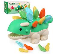 LinStyle Giochi 18 Mesi, Giochi Montessori 2 Anno, Dinosauro Motore Fine Giocattoli Bambini per Imparare Matematica e Colori Giochi Educativi Regalo di Compleanno per Bambino Bambina 2 3 4 Anno