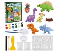 LinStyle Giochi per Bambini, Kit Pittura Dinosauri per Bambini DIY Giocattoli Bambino Giocattolo de Arte e Artigianale,Regalo di Compleanno, Lavoretti per Bambine dai 3 Agli 10 Anni