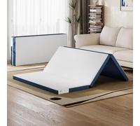 LINSY HOME Materasso pieghevole 160 x 200 cm con rivestimento extra impermeabile, materasso Tencel Trifold da 7,5 cm, materasso in memory foam, pieghevole, portatile, facile da riporre, divano letto