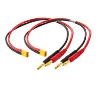 LinsyRC 2 pièces Connecteur Mâle XT30 à Connecteur Balle Fiche Banane 4mm Câble de Charge de Batterie RC pour Batterie Lipo Quadrirotor Hélicoptère RC (Câble de Charge XT30)