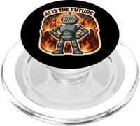 L'intelligenza artificiale è il futuro sarcasmo anti-intelligenza artificiale divertente PopSockets PopGrip per MagSafe