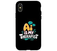 L'intelligenza artificiale è il mio terapeuta Divertente consulente digitale Chatbot Mood Joke Custodia per iPhone X/XS