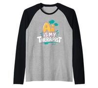 L'intelligenza artificiale è il mio terapeuta Divertente consulente digitale Chatbot Mood Joke Maglia con Maniche Raglan