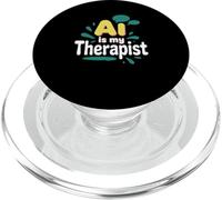 L'intelligenza artificiale è il mio terapeuta Divertente consulente digitale Chatbot Mood Joke PopSockets PopGrip per MagSafe