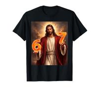 L'intelligenza Artificiale ha Generato God Six Seven Jesus 67 Meme Funny Photo Kid Maglietta