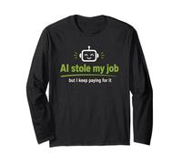 L'intelligenza Artificiale ha Rubato Il Mio Lavoro Robot Tech Automation Humor Maglia a Manica
