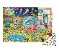 L'Intergalactic Pet Daycare Mix-Up Puzzle in Legno Impermeabile DIY Puzzles Da 1000 Pezzi Regali Per Adulti Impossibili Giochi Educativi